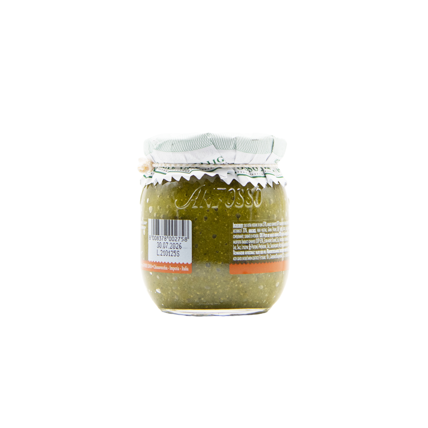 Grünes Pesto mit Basilikum Genovese im 180 Gramm Glas aus dem L'Osteria Shop