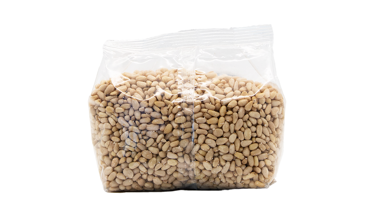 Gehäutete und getrocknete Pinienkerne in der 500 Gramm Packung von Insula