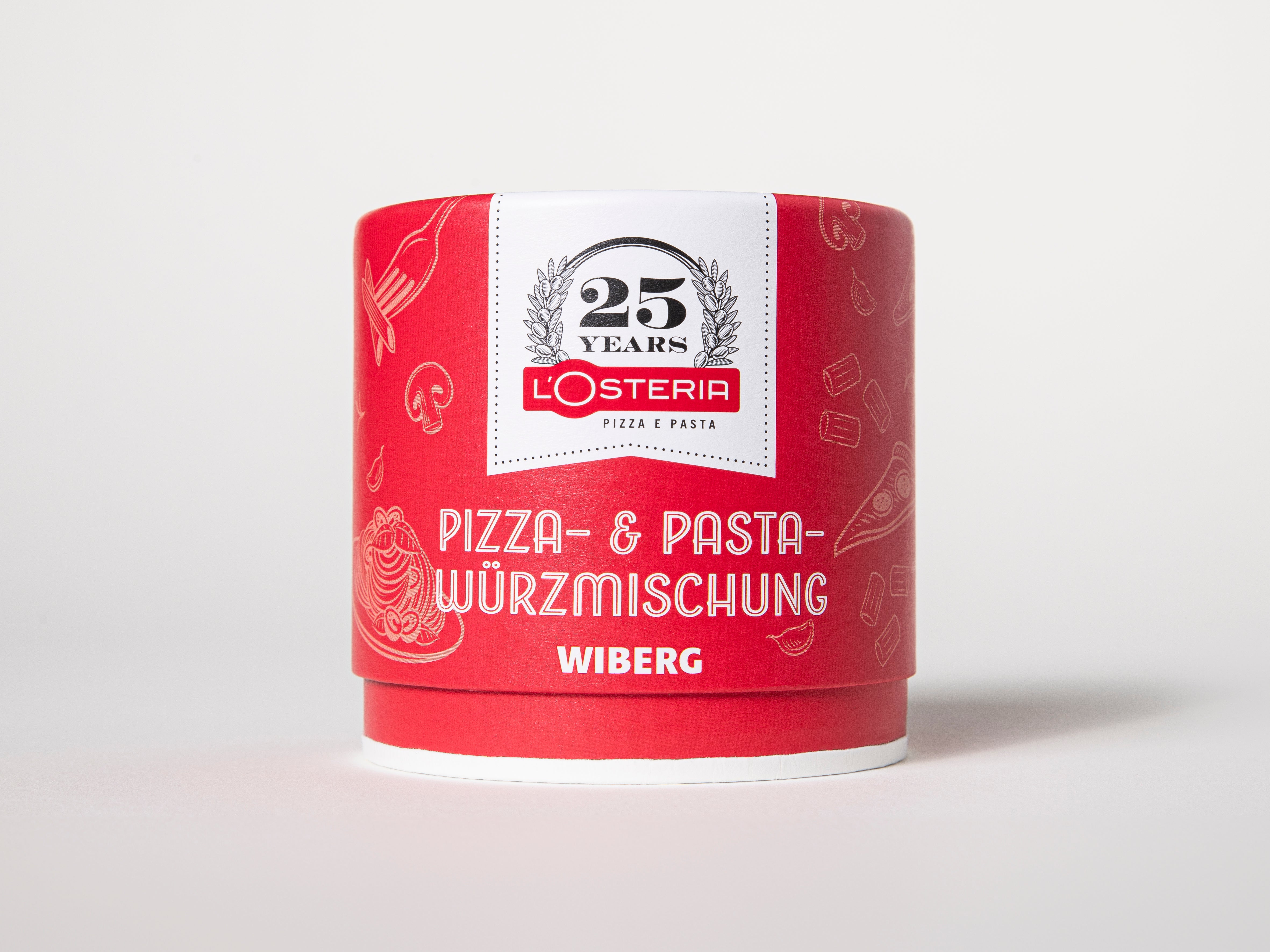 Die Pizza- und Pasta Gewürzmischung in der 85g Dose der L'Osteria