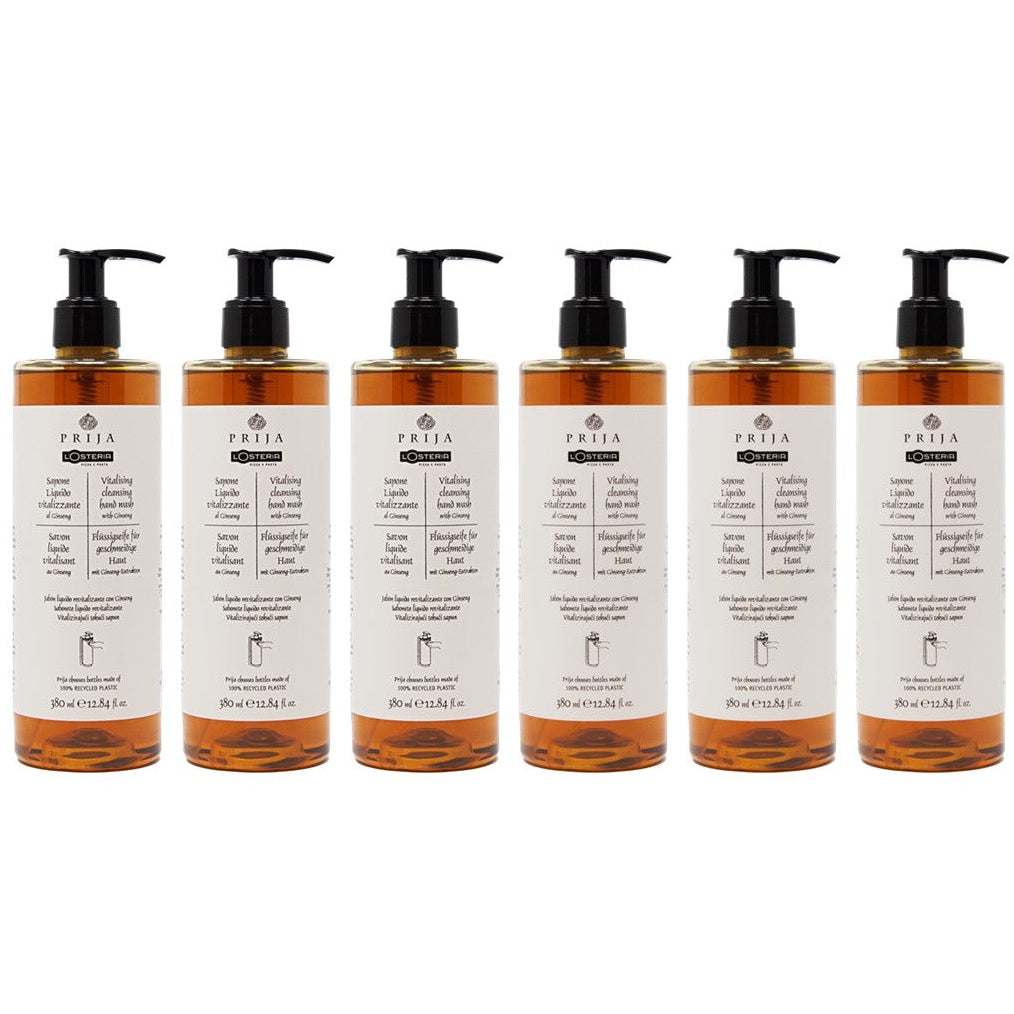 Die Losteria Seife Prija in der 380ml Flasche im 6er Vorteilspack inklusive Pumpspender