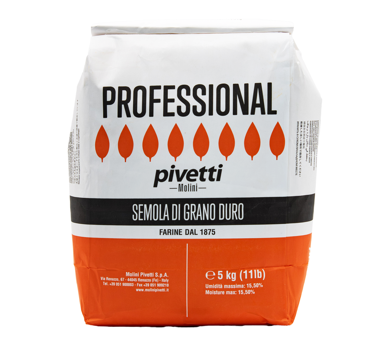 Das perfekte Pastamehl aus Hartweizengries in der 5 Kg Vorratspackung aus dem L'Osteria Shop