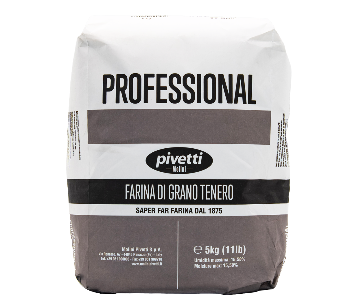 Das Pivetti Mehl Typ 00 in der 5 Kg Packung aus dem L'Osteria Shop ist perfekt für italienische Pizza