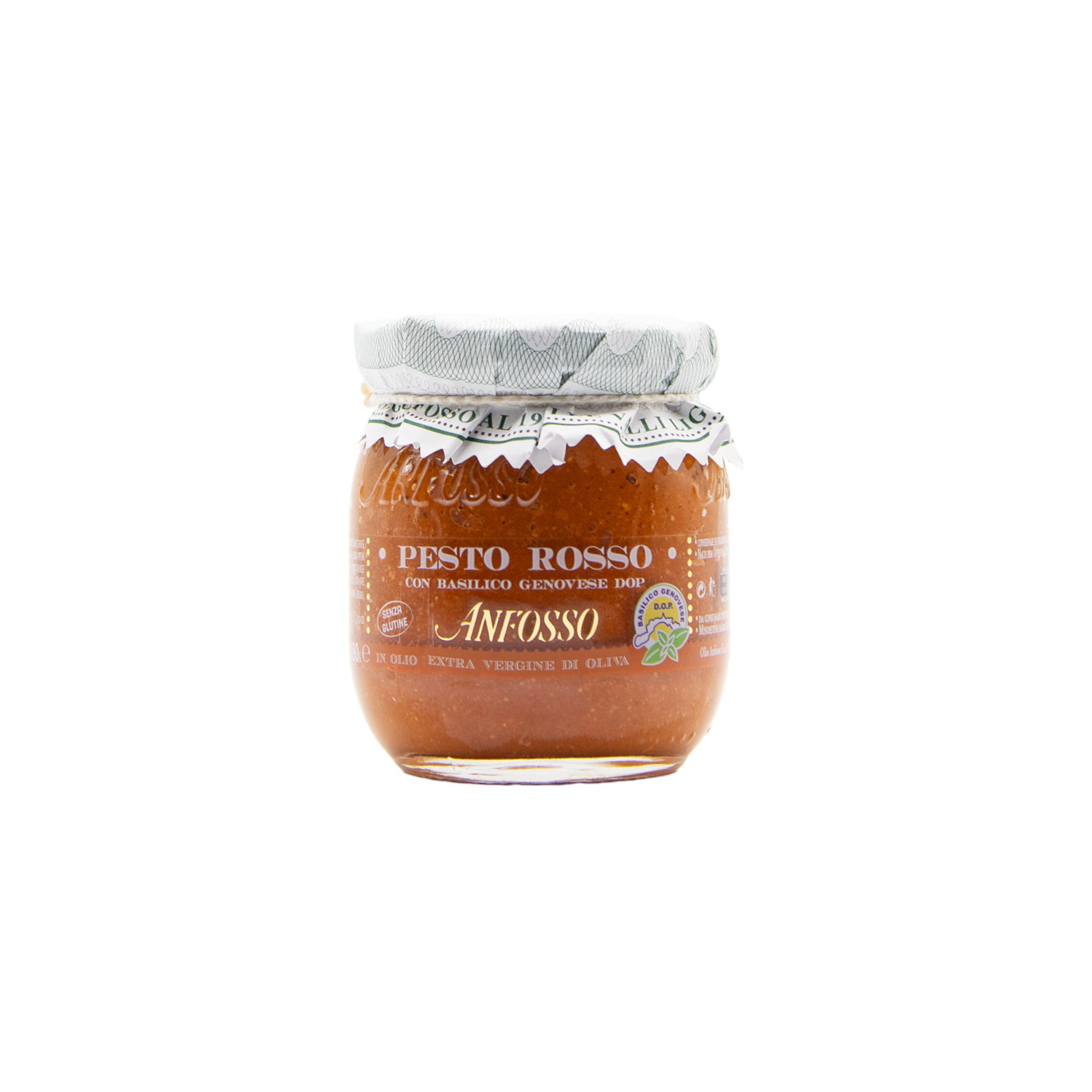 Rotes Pesto Basilikum Genovese im 180 Gramm Glas aus dem L'Osteria Shop