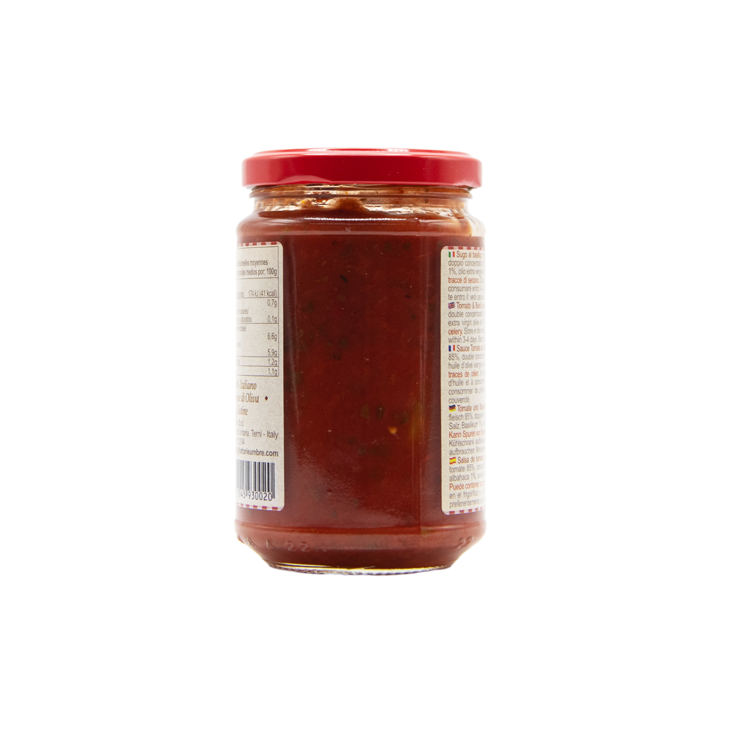Tomatensauce mit Basilikum im 280 Gramm Glas aus dem L'Osteria Shop
