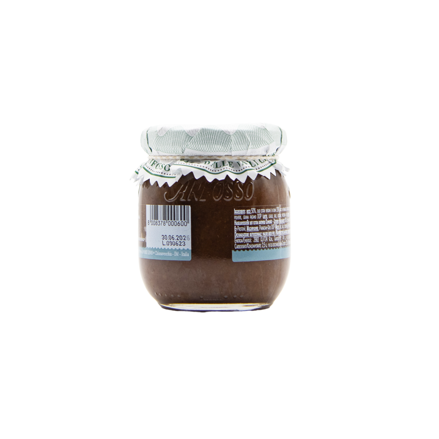 Walnusssauce im 180 Gramm Glas mit Olivenöl zum Kochen aus dem L'Osteria Shop