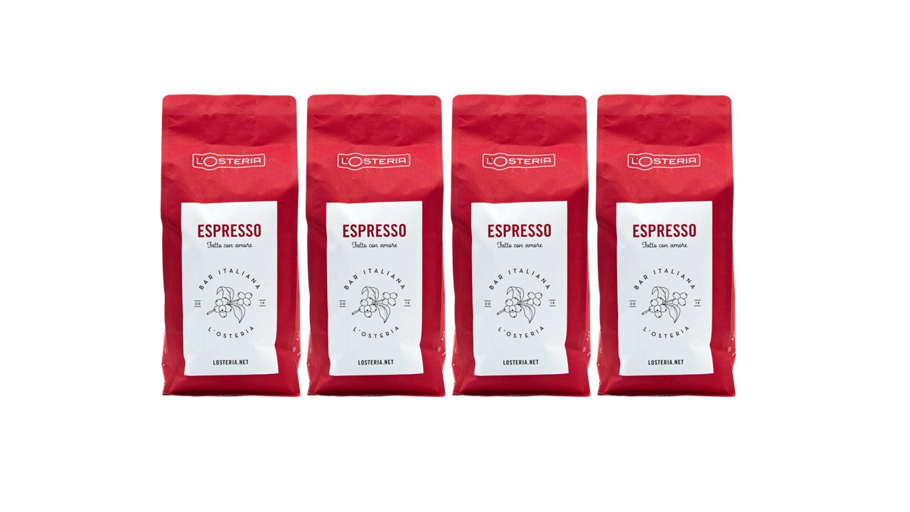 SPECIAL OFFER - L'Osteria Espresso Vorteilspack 4 x 1 Kg