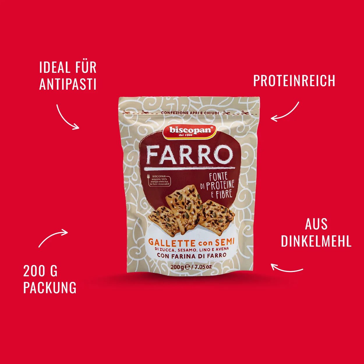 Biscopan Gallette con Semi con Farina di Farro 200 g