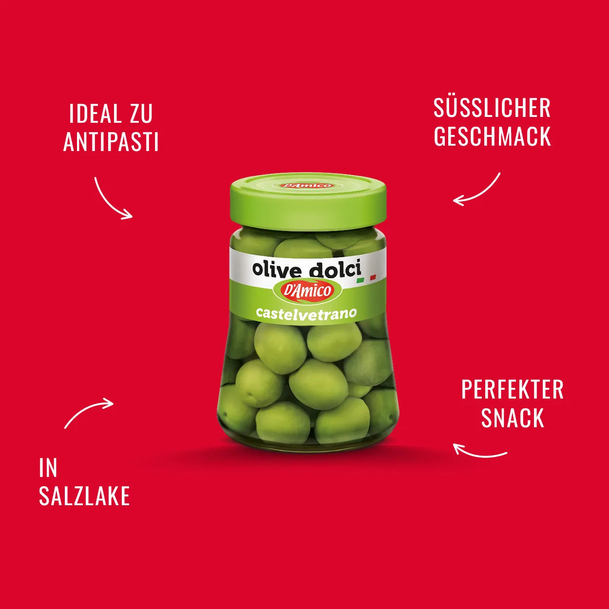 D'Amico Süße Oliven in Salzlake 300 g
