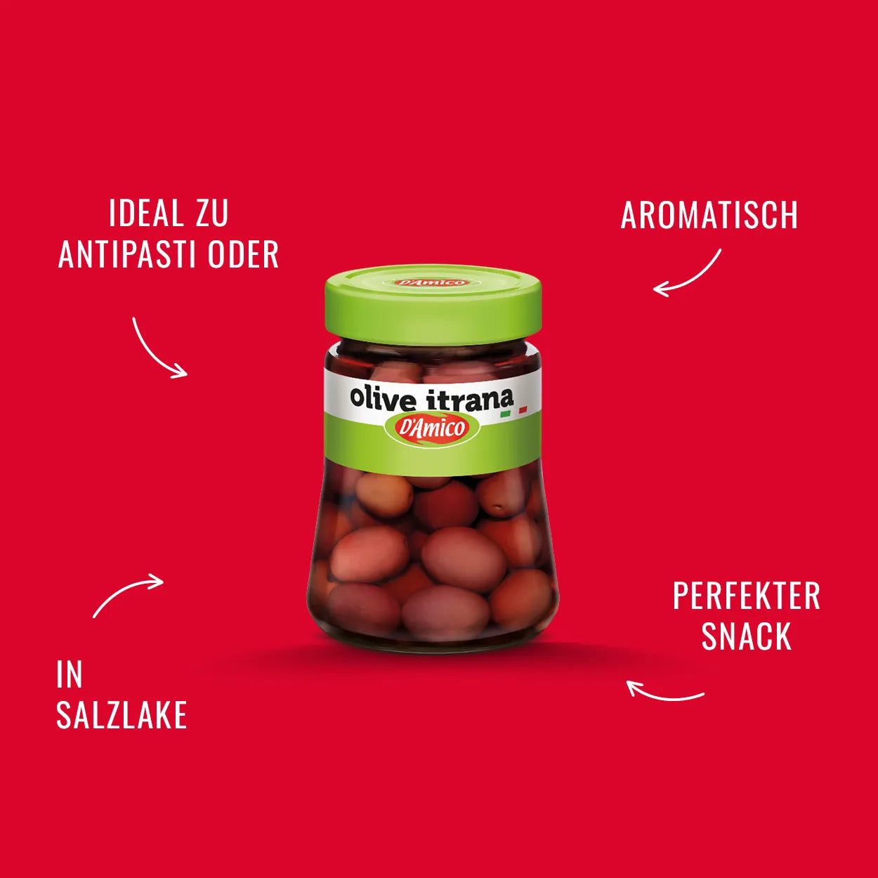D'Amico Schwarze Oliven in Salzlake 300 g