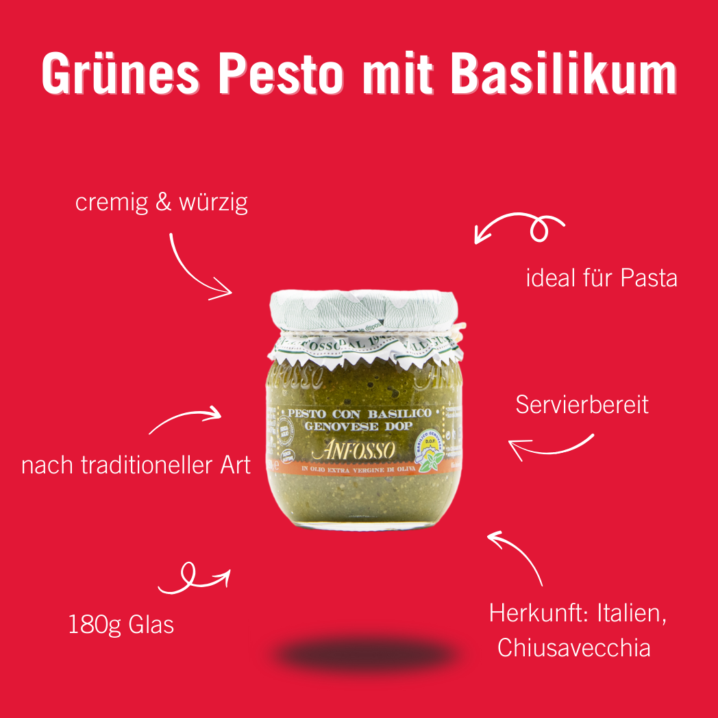 Grünes Pesto mit Basilikum Genovese DOP 180gr