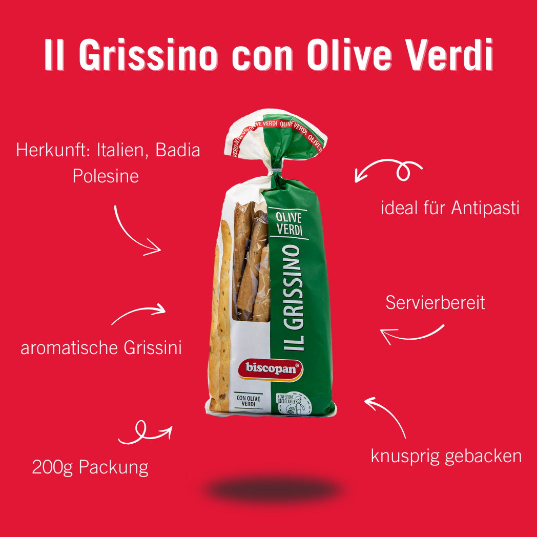 Il Grissino con Olive Verdi 200 g