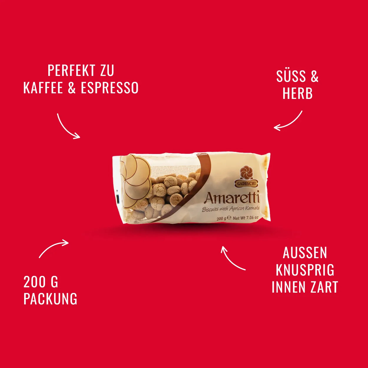 Ital. Amaretti mit Aprikosenkern 200 g