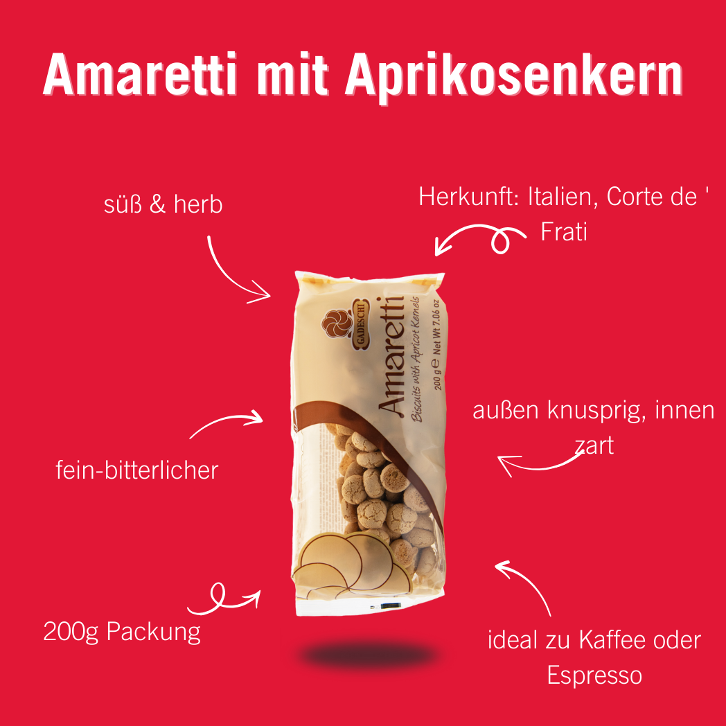Ital. Amaretti mit Aprikosenkern 200gr