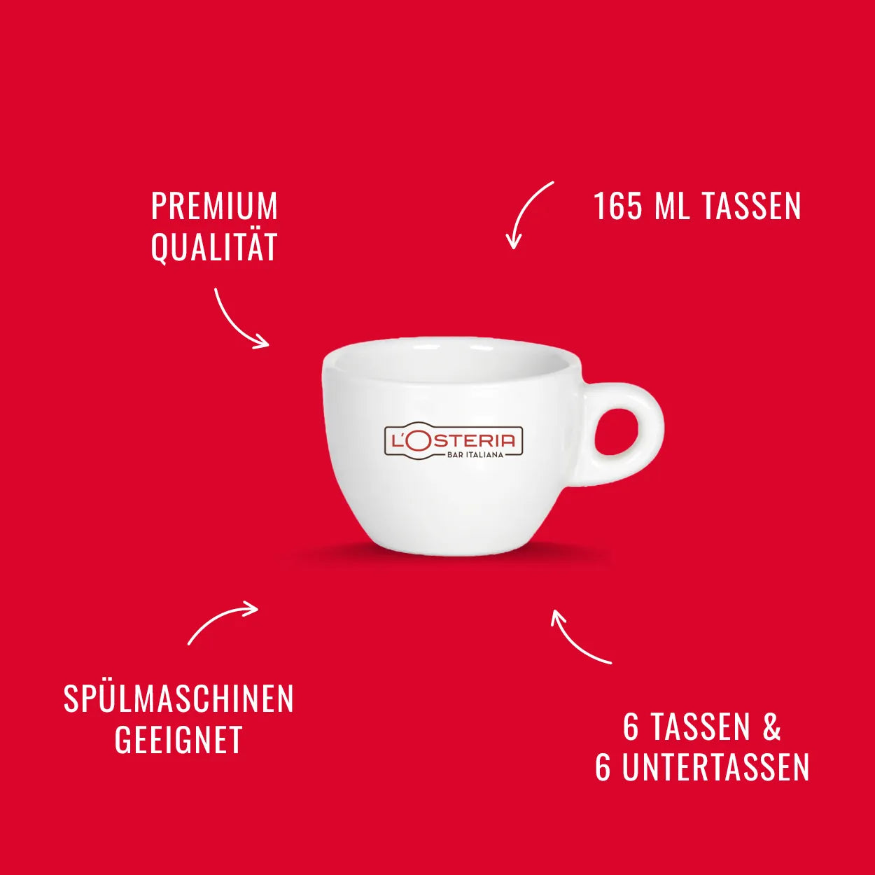 L'Osteria Cappuccino Tassen-Set
