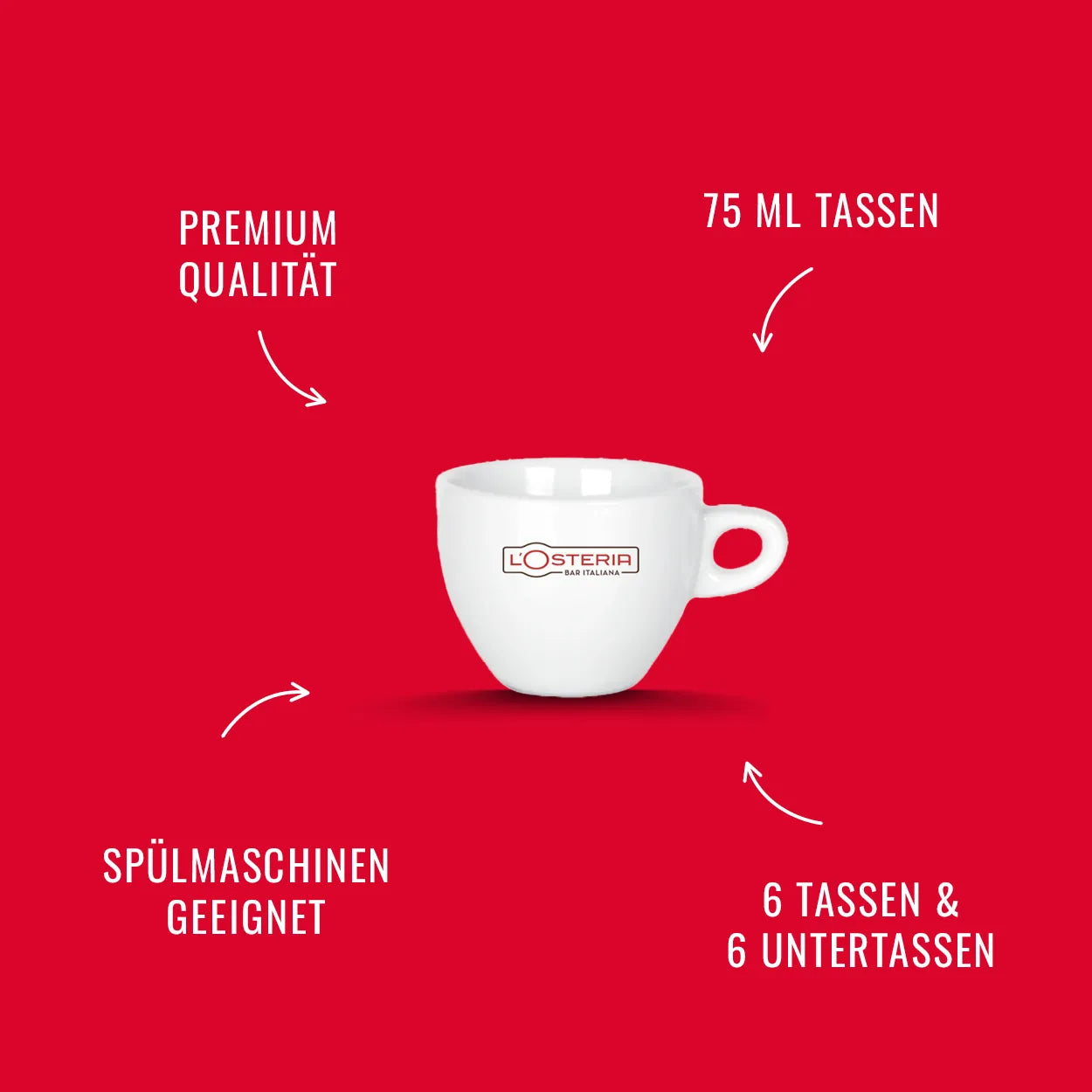 L'Osteria Espresso Tassen-Set
