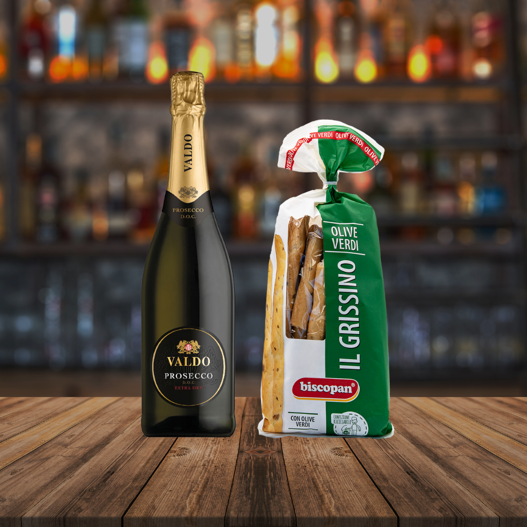 VALDO PROSECCO SPUMANTE & Grissino Olive