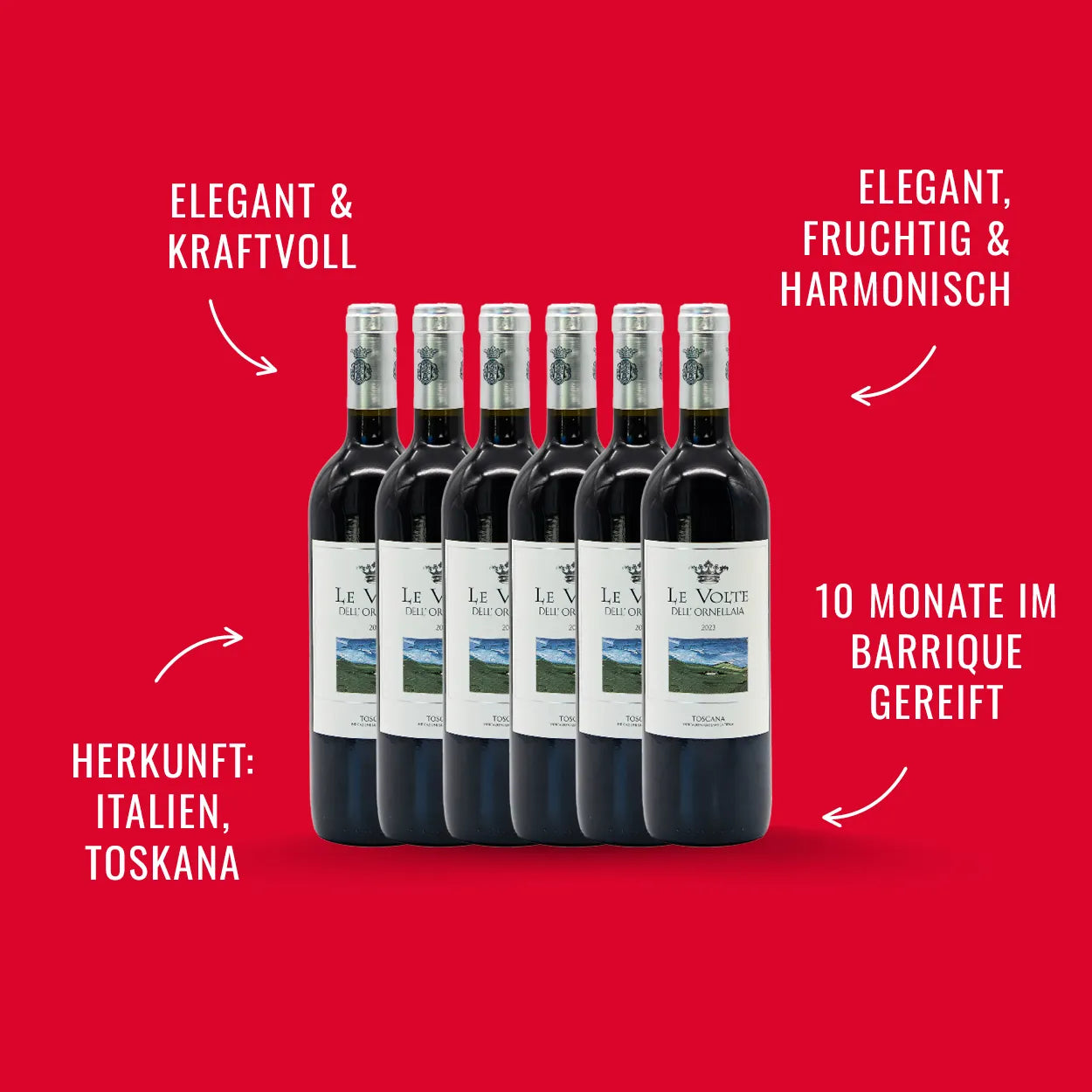 Le Volte Dell'Ornellaia Toscana IGT, 6 Fl. | alc. 13,5%