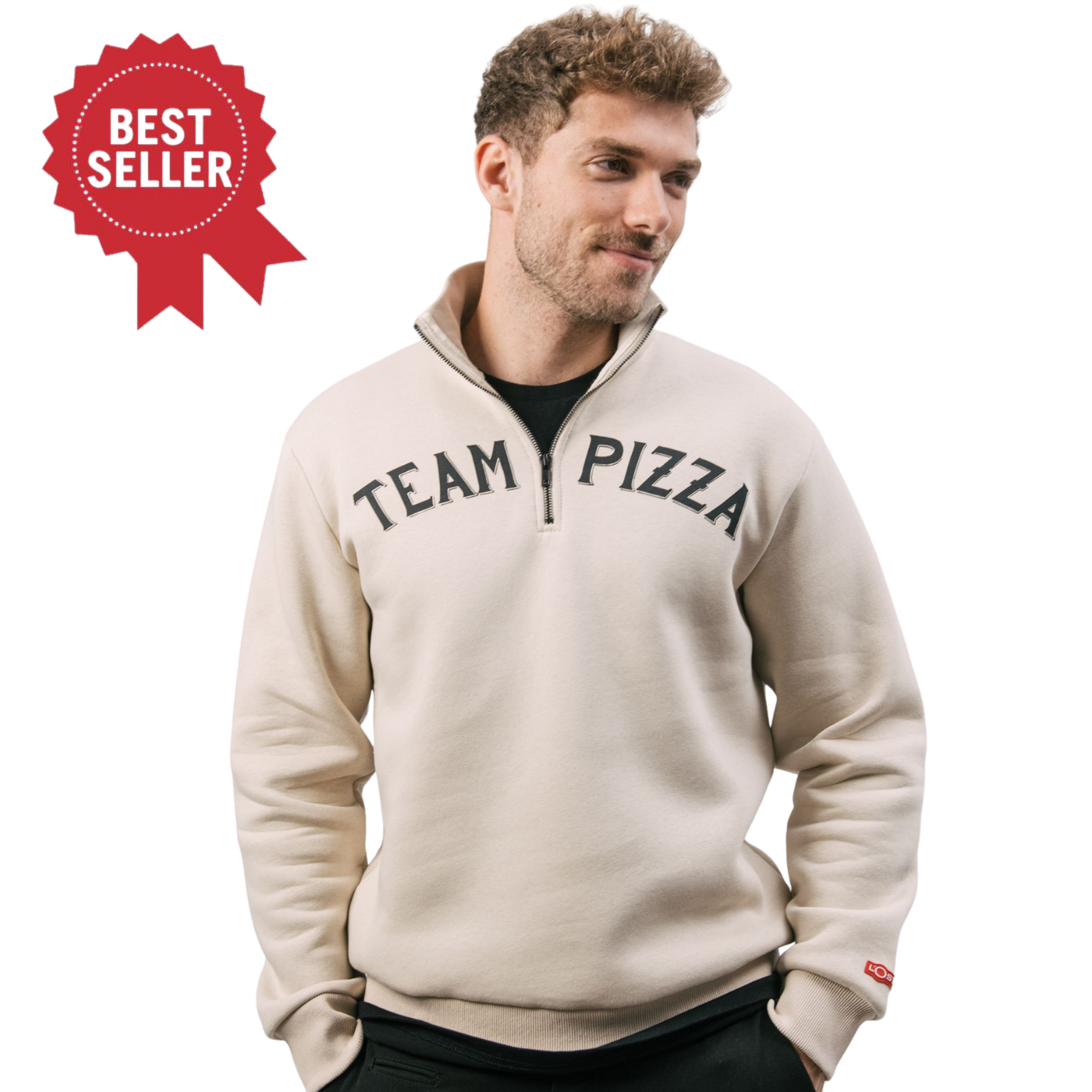 L'Osteria Half-Zip-Sweater Team Pizza