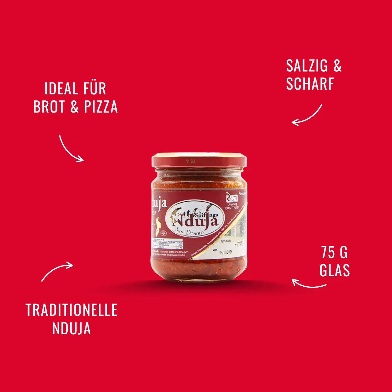Nduja di Spilinga Streichsalami 180 g