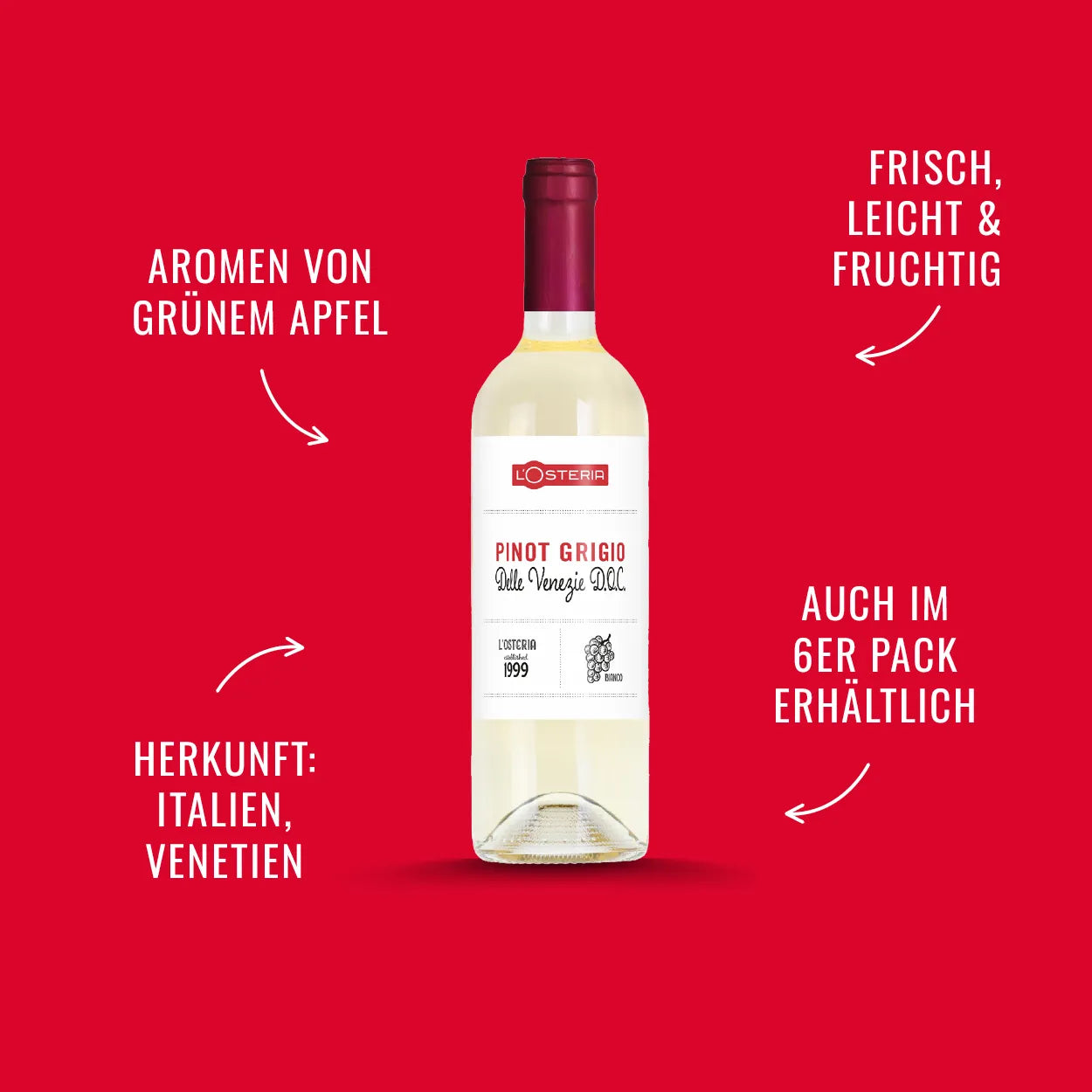 L'Osteria Pinot Grigio Delle Venezie Doc | alc. 12%