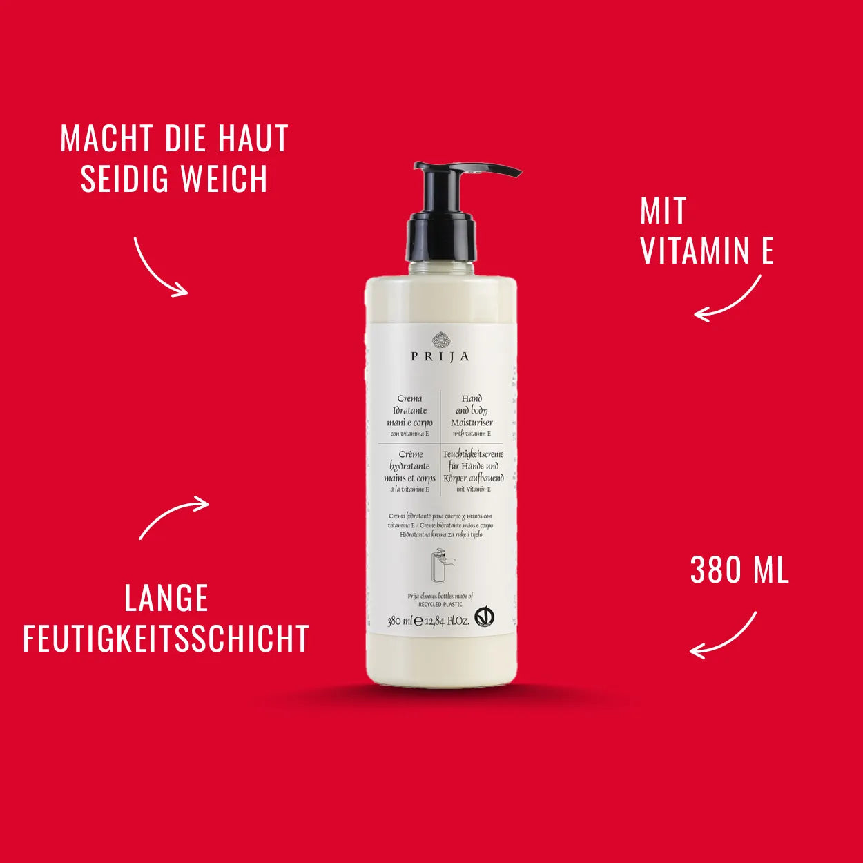 Prija Feuchtigkeitslotion, 380 ml