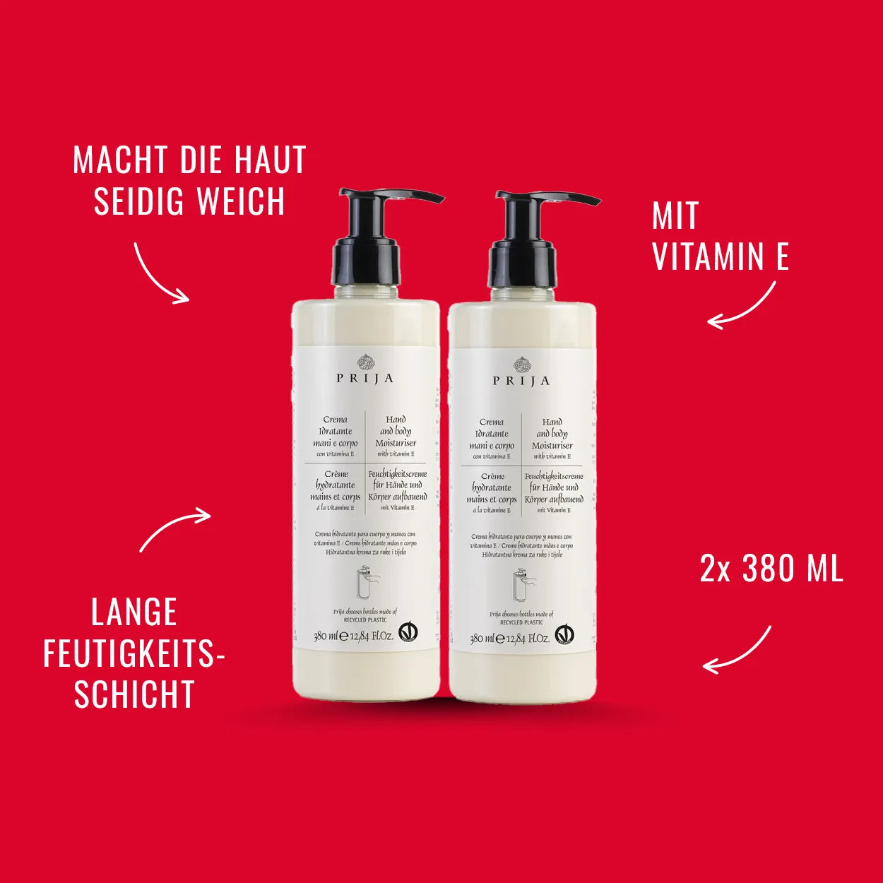 Prija Feuchtigkeitslotion, 2er Set