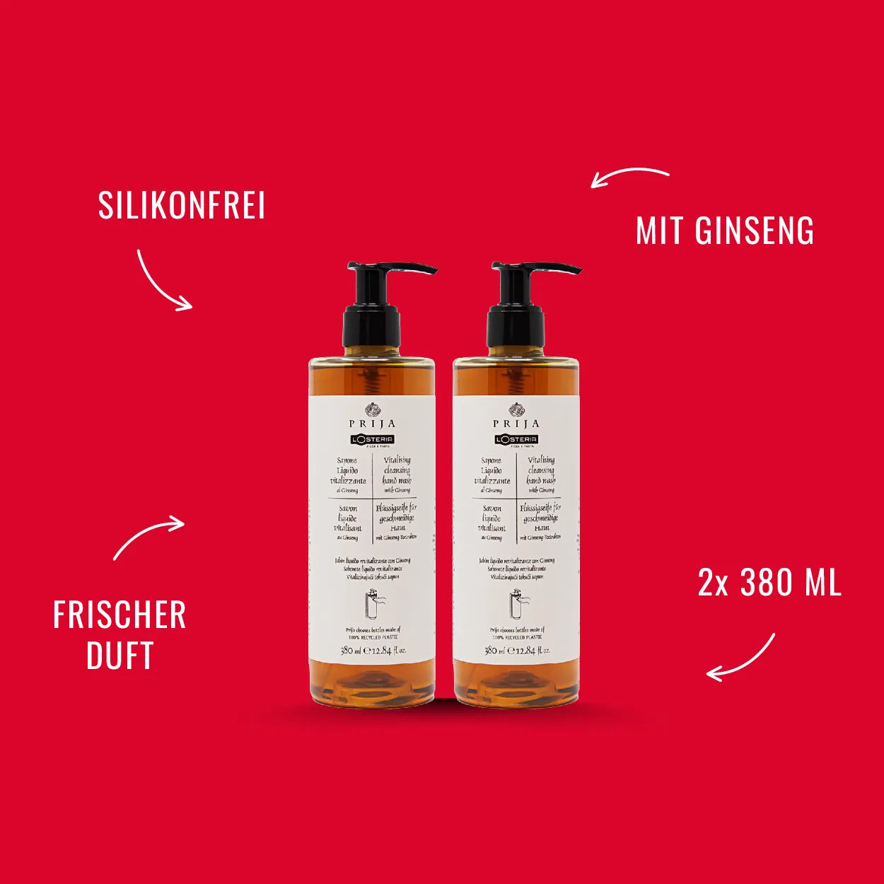 Prija Flüssigseife mit Ginseng, 2er Set