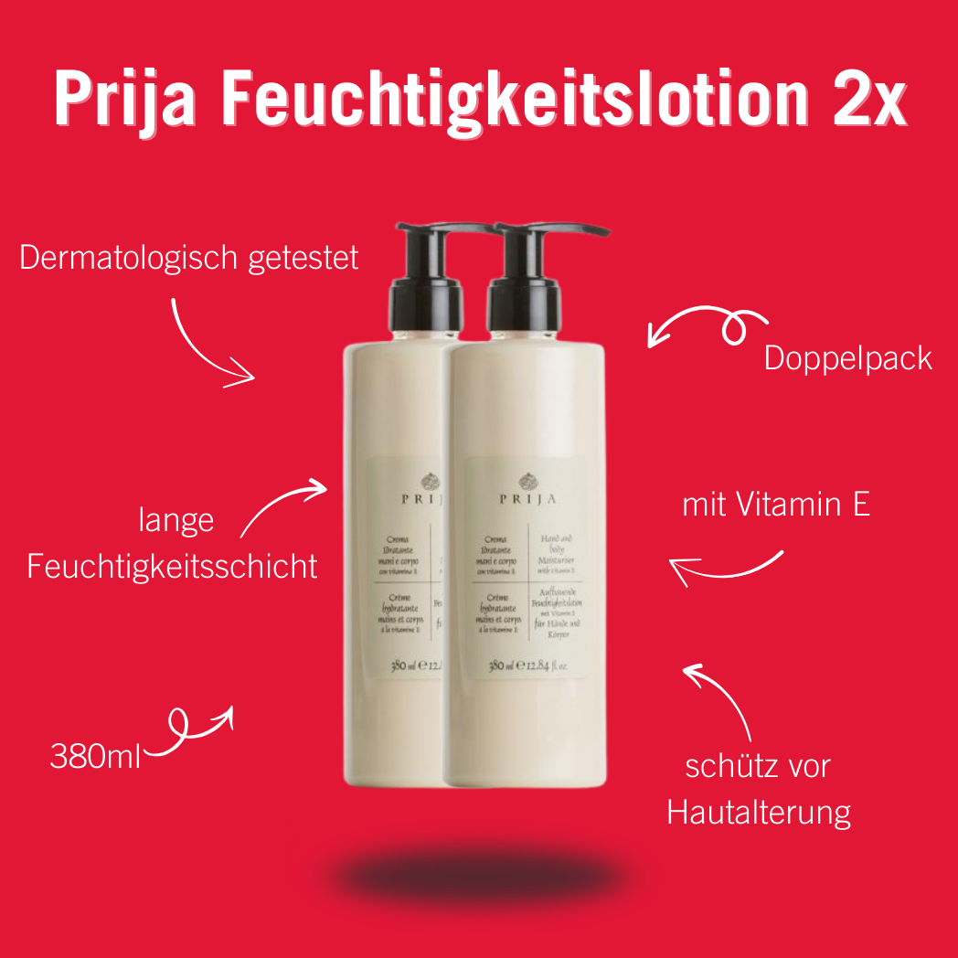 Prija aufbauende Feuchtigkeitslotions, 2 x 380ml (inkl. Pumpspender)
