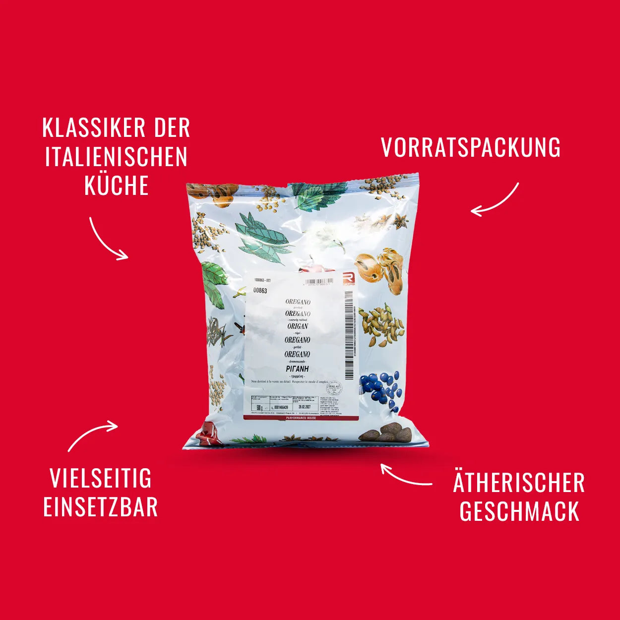 RAPS Oregano Vorratspackung 500 g