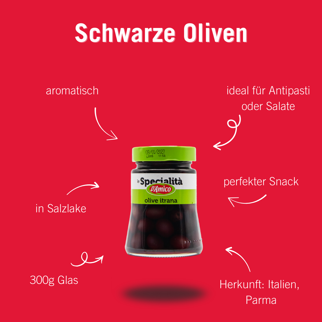 Schwarze Oliven in Salzlake 300gr