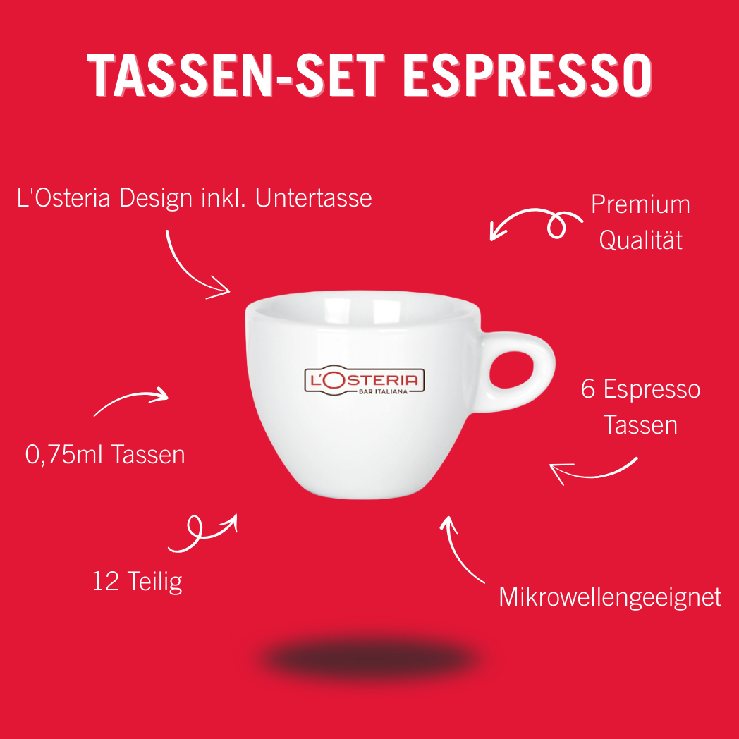 TASSEN-SET FÜR ESPRESSO, 12-TEILIG