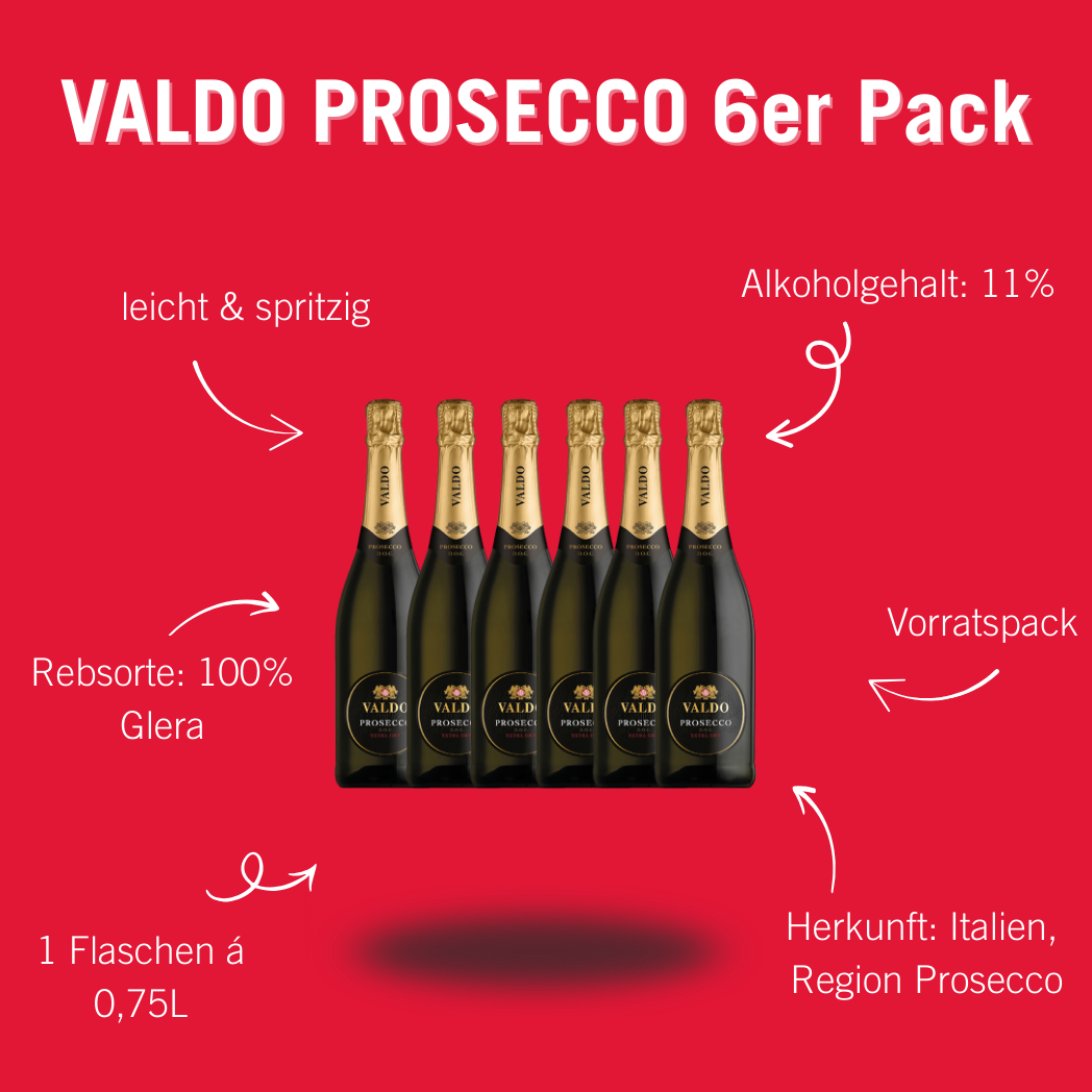 VALDO PROSECCO SPUMANTE (6 Fl., á 0,75l)