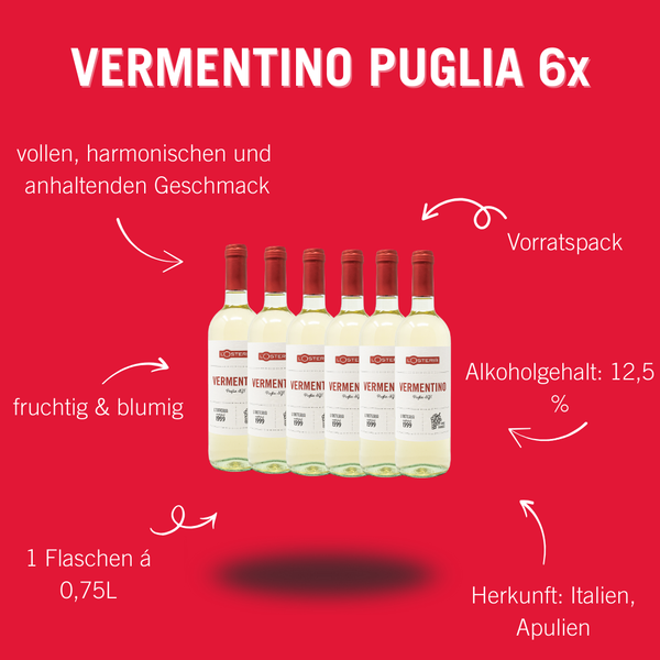 L'Osteria Vermentino Di Puglia IGT, 6 Fl.