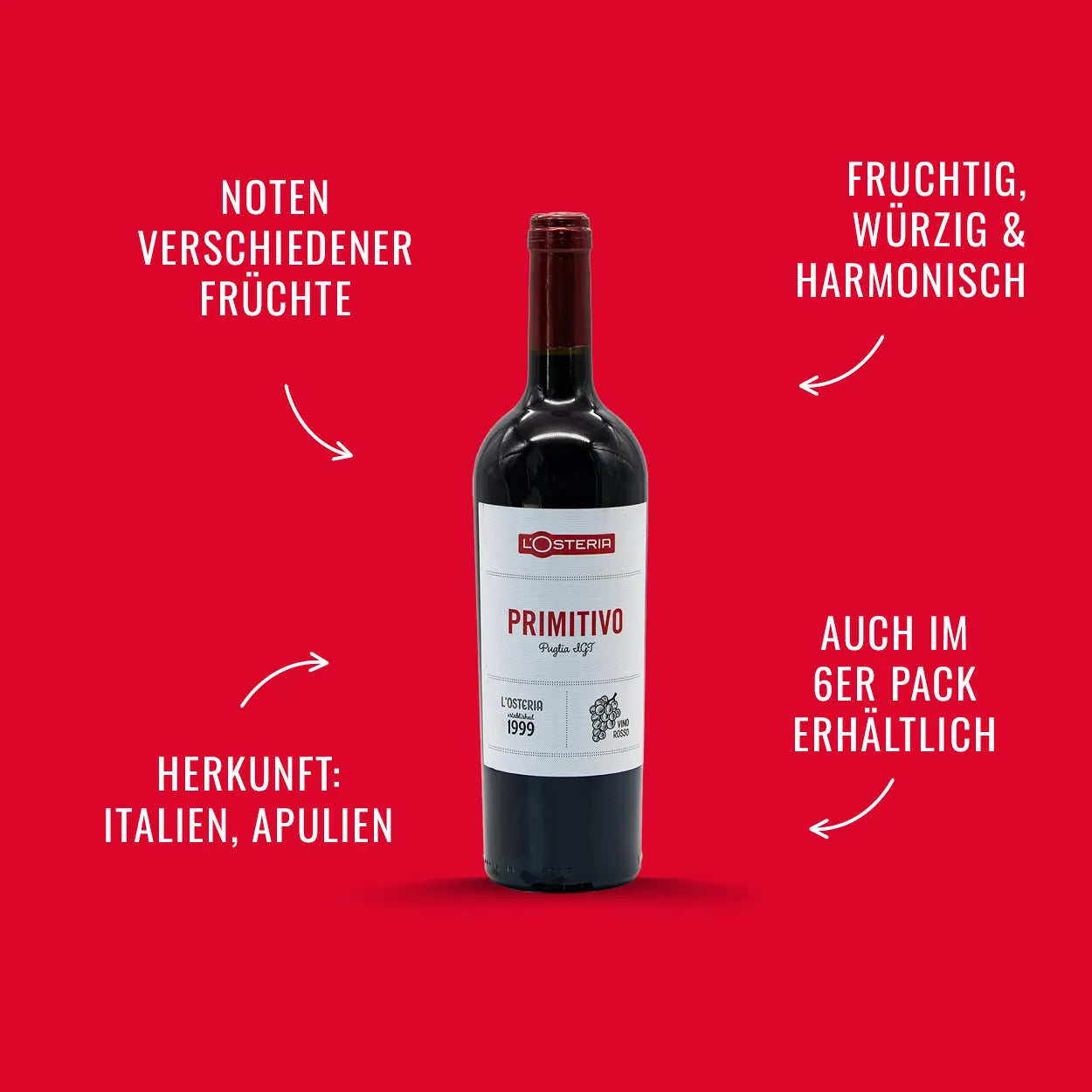 L'Osteria Primitivo Puglia IGT | alc. 13%