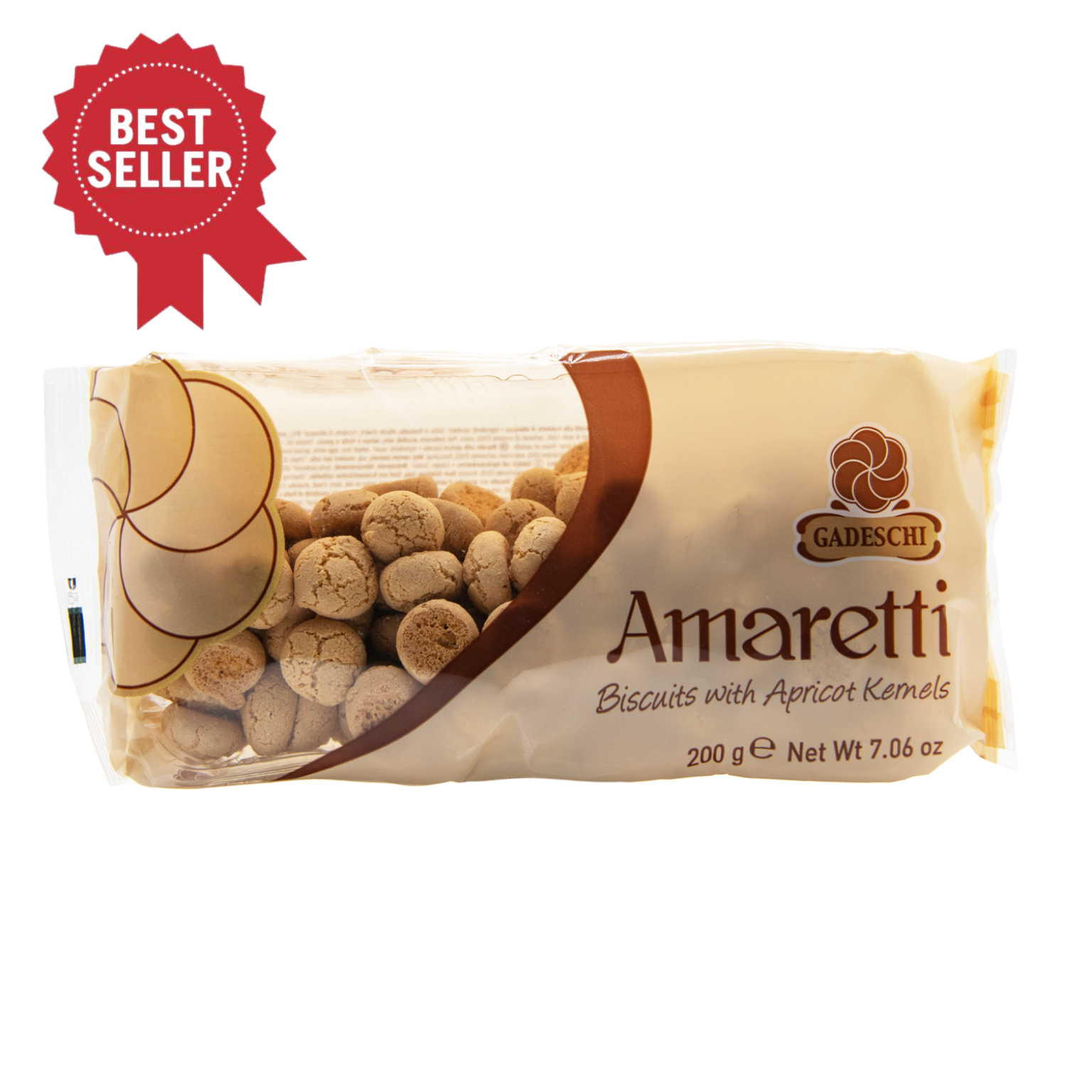 Gadeschi Amaretti mit Aprikosenkernen in der 200 Gramm Packung im L'Osteria Shop