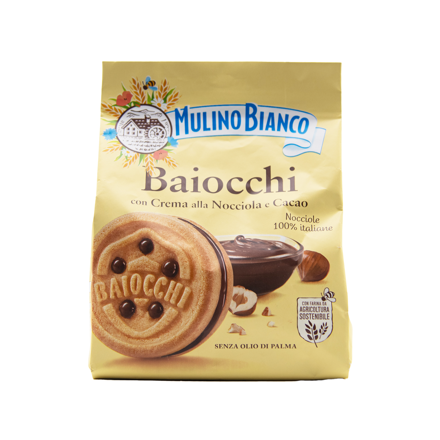 Mulino Bianco Baiocchi Kekse mit Haselnusscreme in der 260 Gramm Packung im L'Osteria Shop