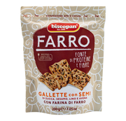 Die ballaststoffreiche Dinkel-Kekse von biscopan in der 200 Gramm Packung aus dem L'Osteria Shop