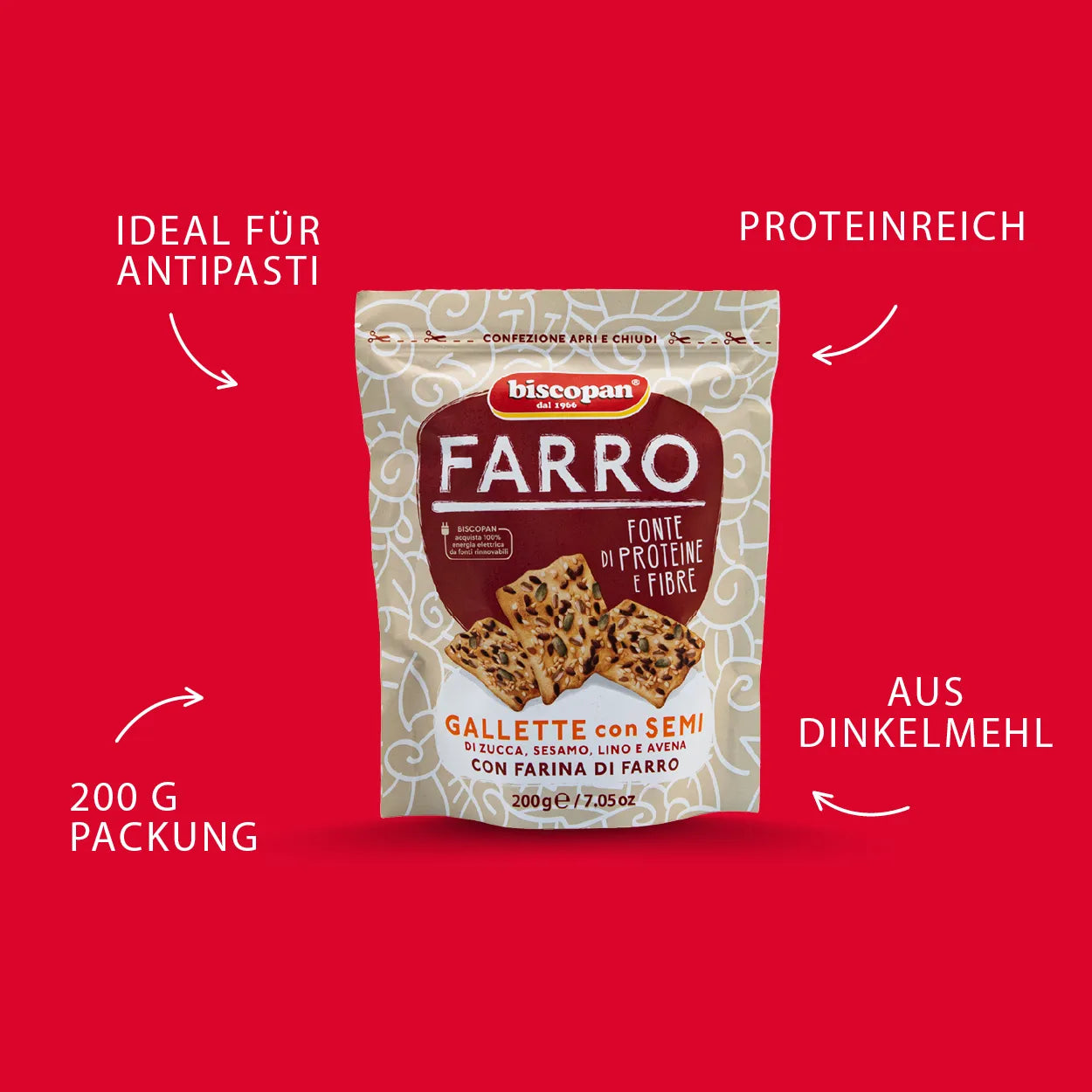 Biscopan Gallette con Semi con Farina di Farro 200 g
