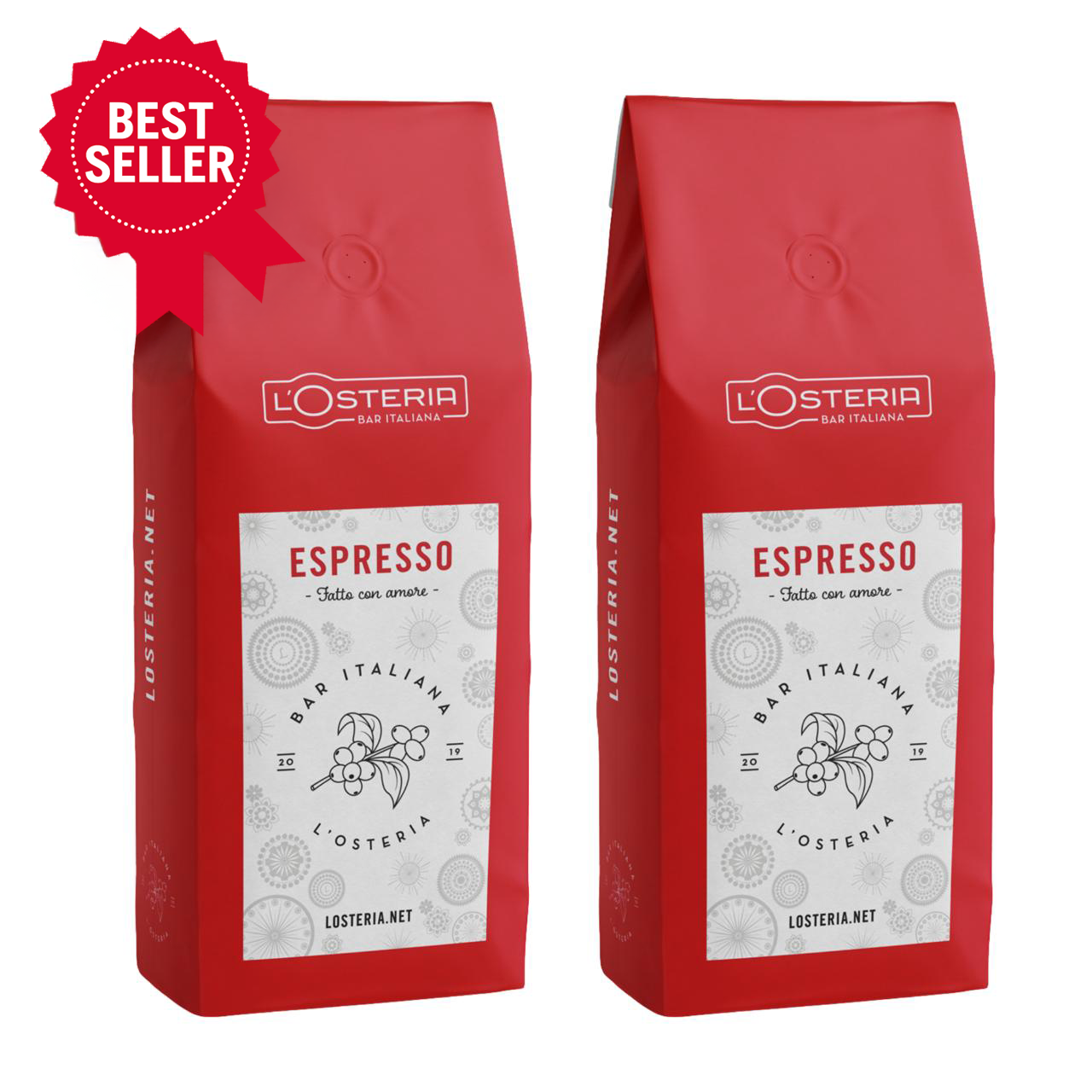 L'Osteria Espresso Vorteilspack 2 x 1 Kg