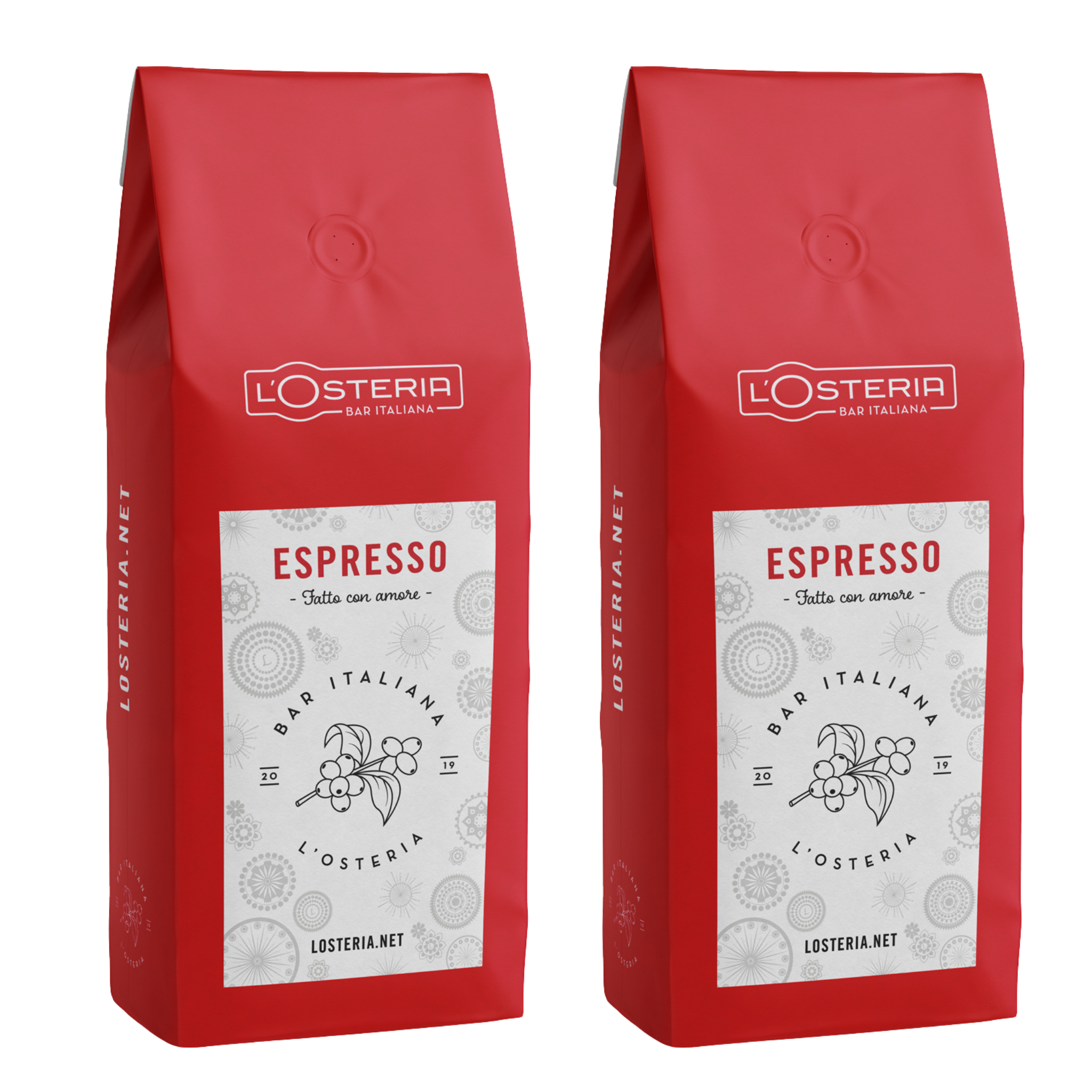 L'Osteria Espresso Vorteilspack 2 x 1 Kg