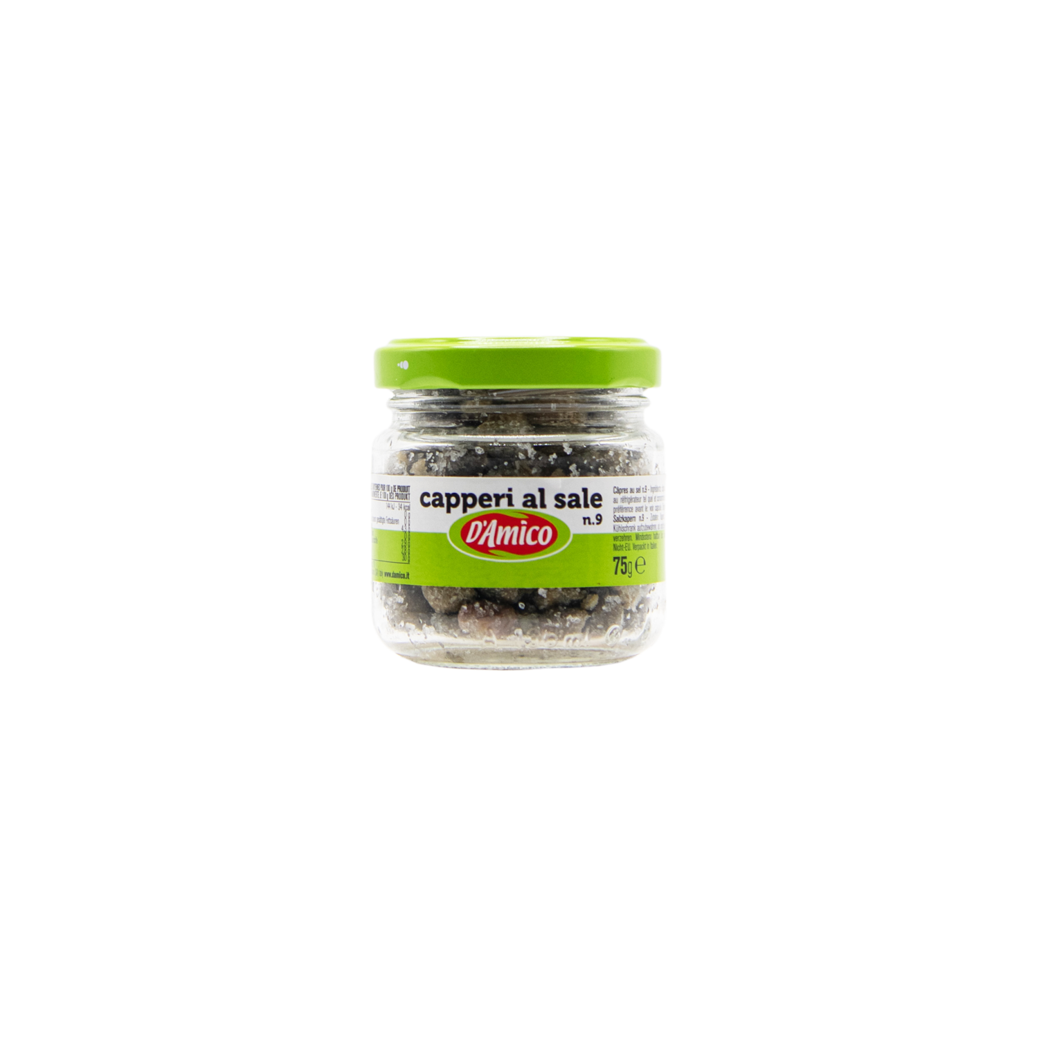 Gesalzene Kapern für Antipasti und zum Kochen im 75 Gramm Glas aus dem L'Osteria Shop