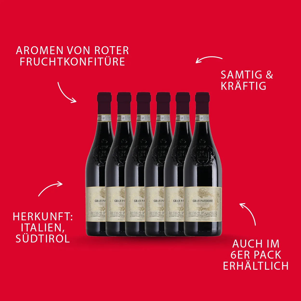 Gran Passione Amarone Della Valpolicella, 6 Fl. | alc. 15%