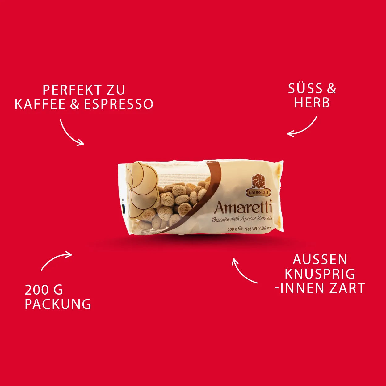 Ital. Amaretti mit Aprikosenkern 200 g