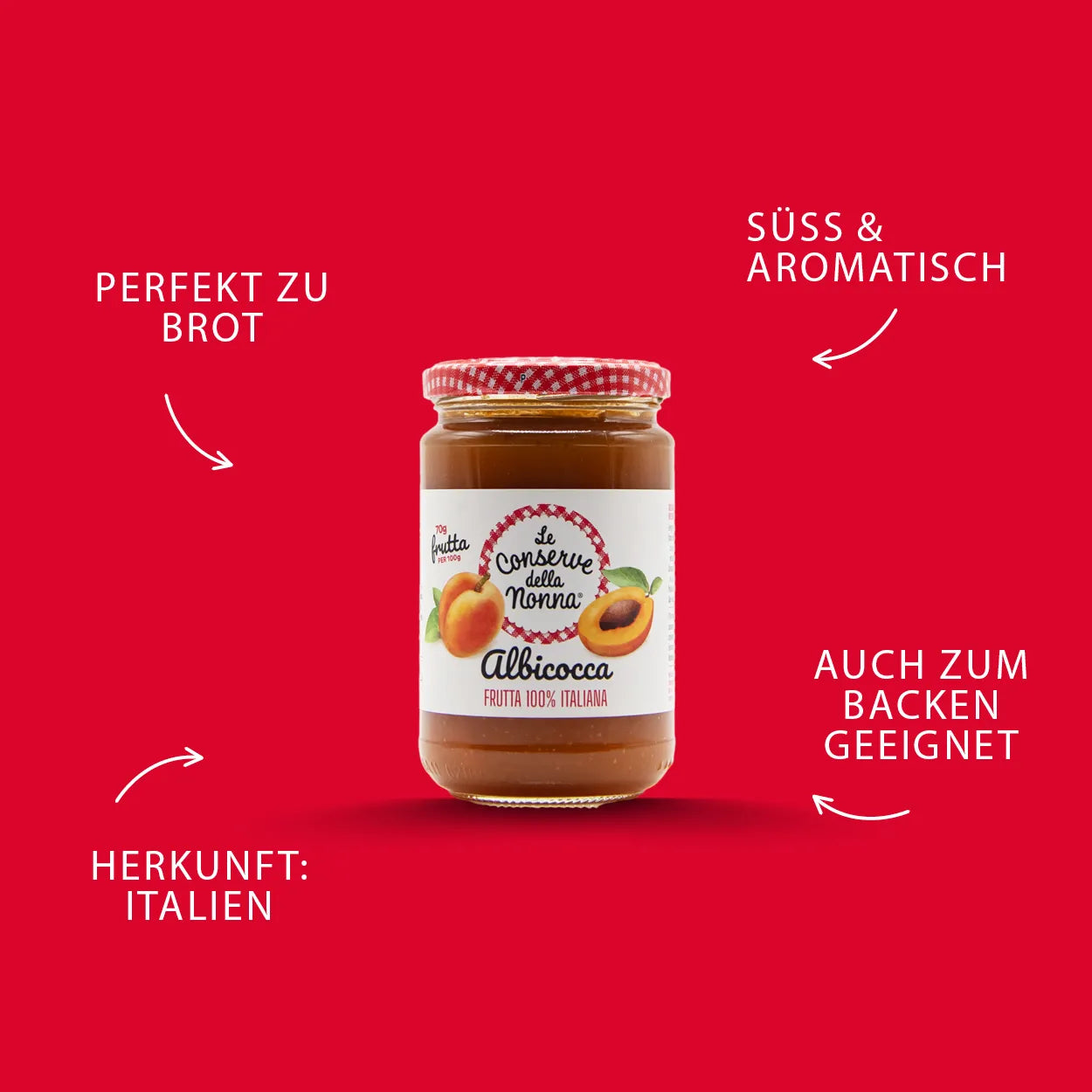 Le conserve della nonna Ital. Aprikosenkonfitüre 330 g