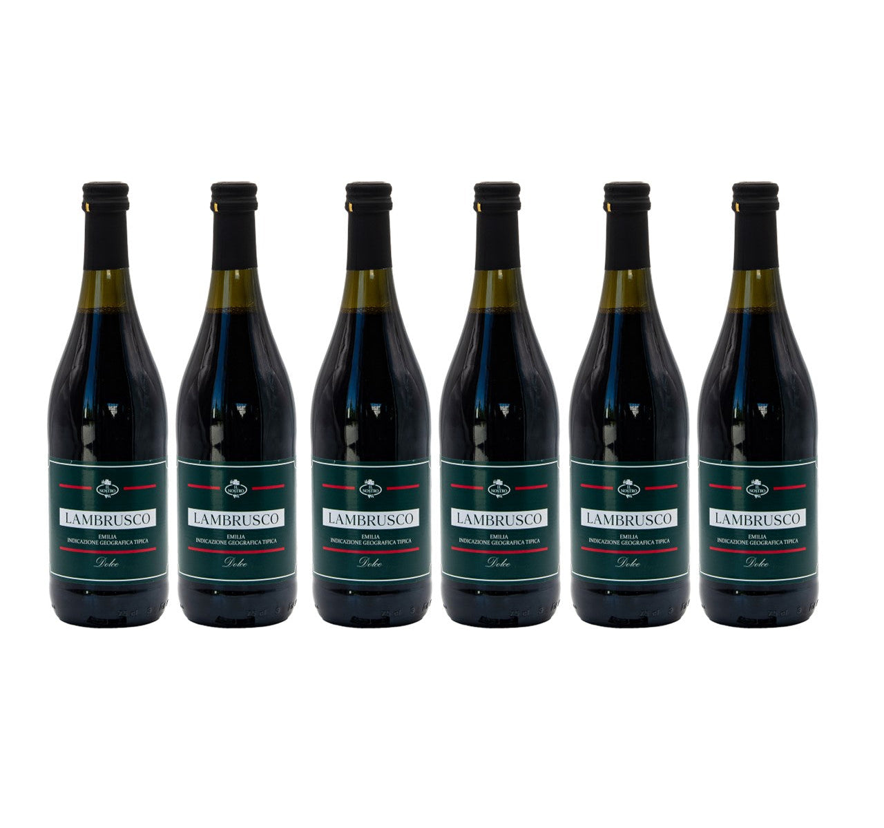 6 Flaschen Lambrusco Wein in der 750ml Flasche aus Italien im L'Osteria Shop