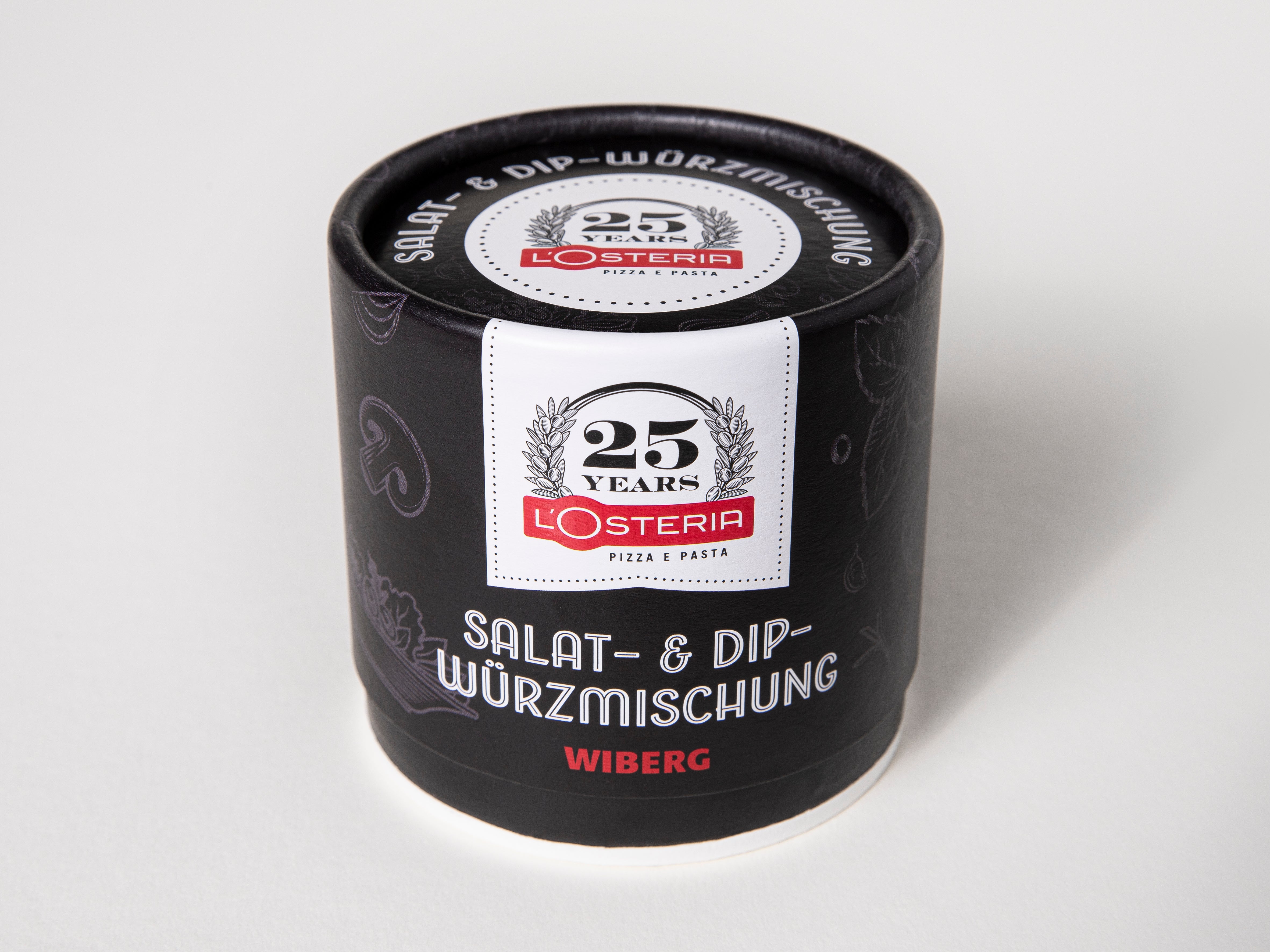 Die Salat Gewürz- und Dip Würzmischung in der 100g Dose der L'Osteria