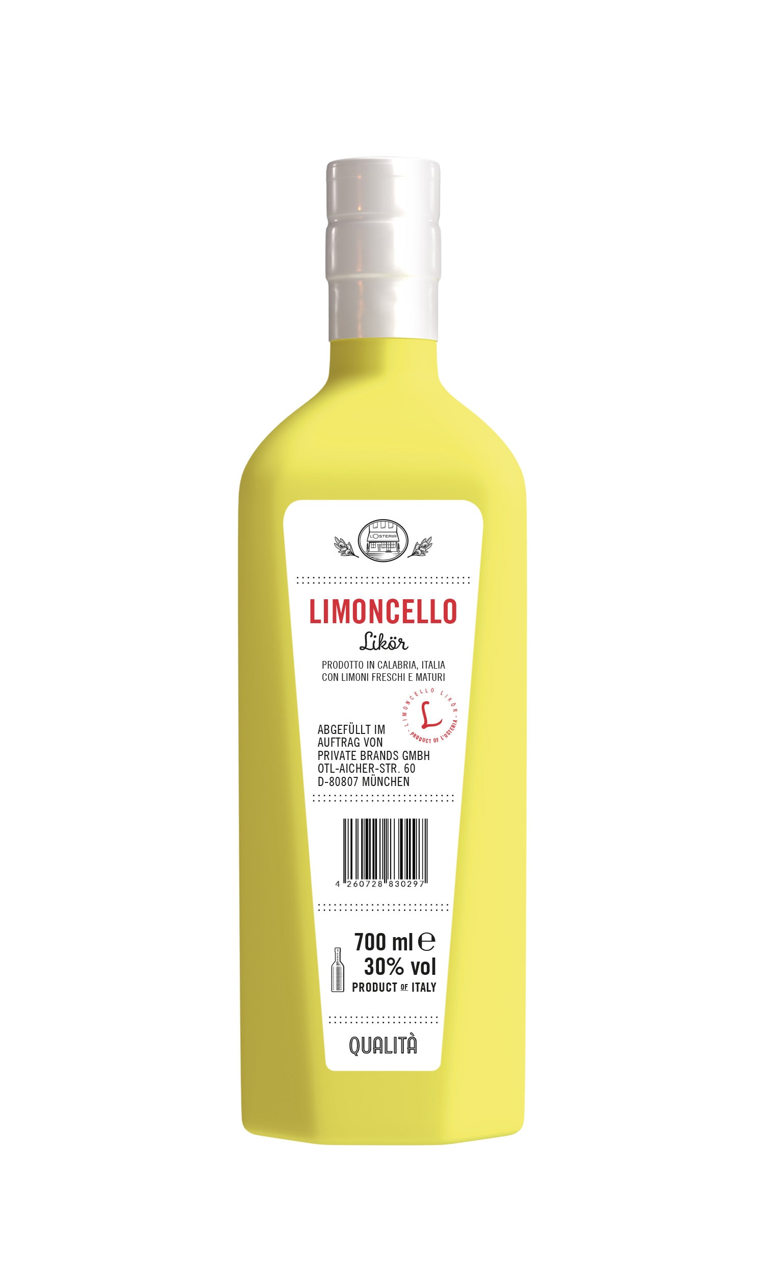 Der L'Osteria Limoncello in der 700ml Flasche