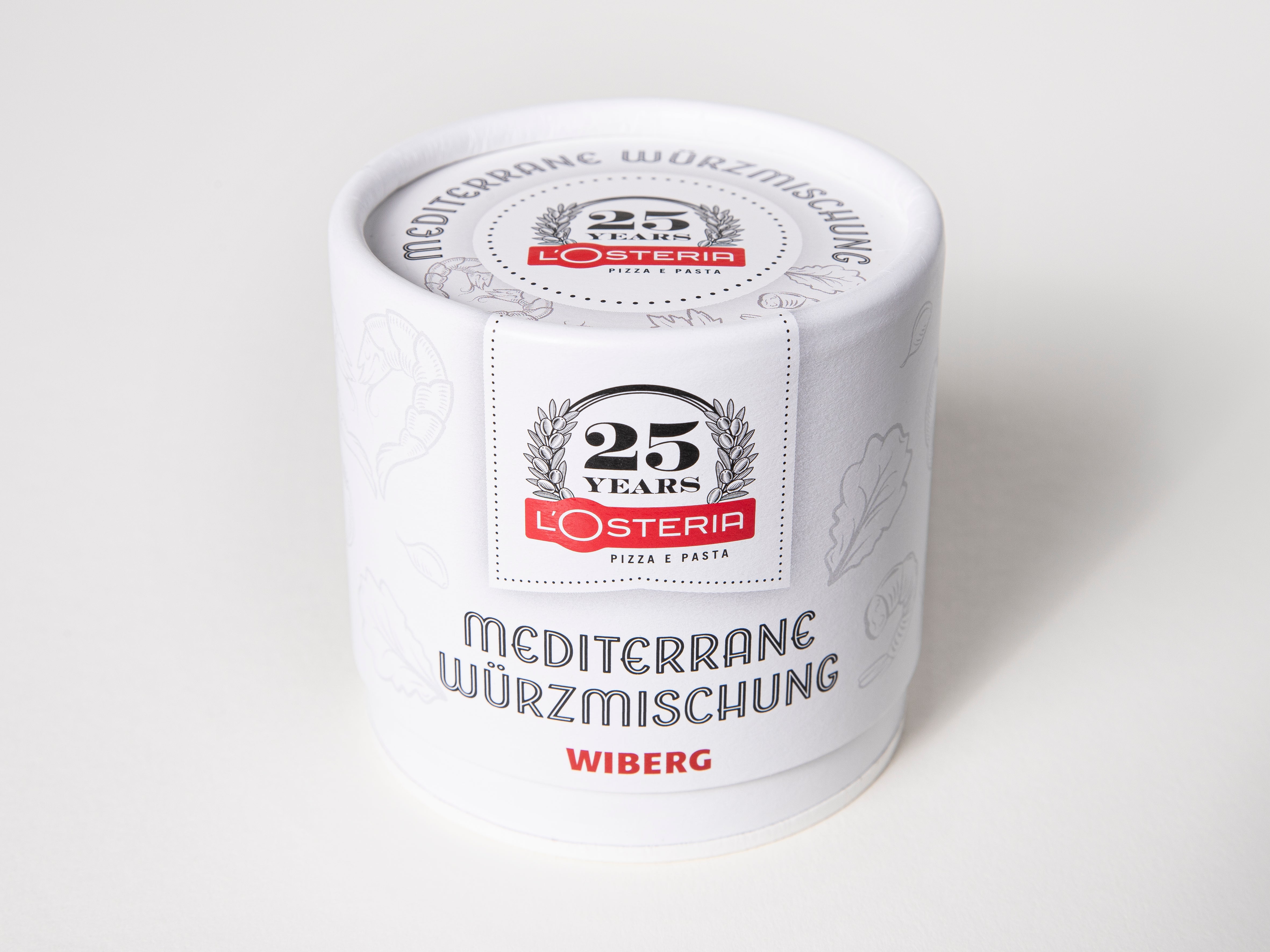 Die mediterrane Gewürzmischung in der 110g Dose der L'Osteria