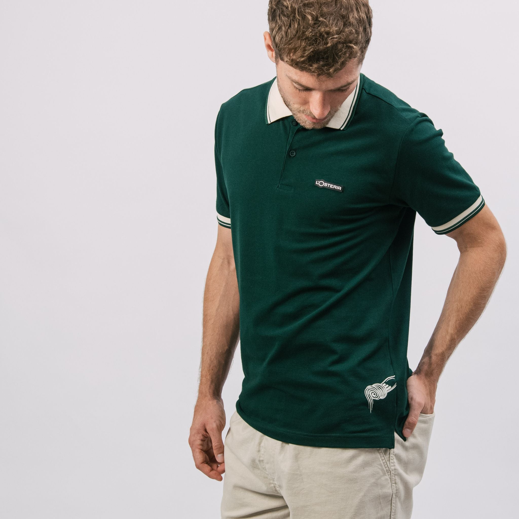 Das Pasta-Lover Poloshirt als Merchandise der L’Osteria