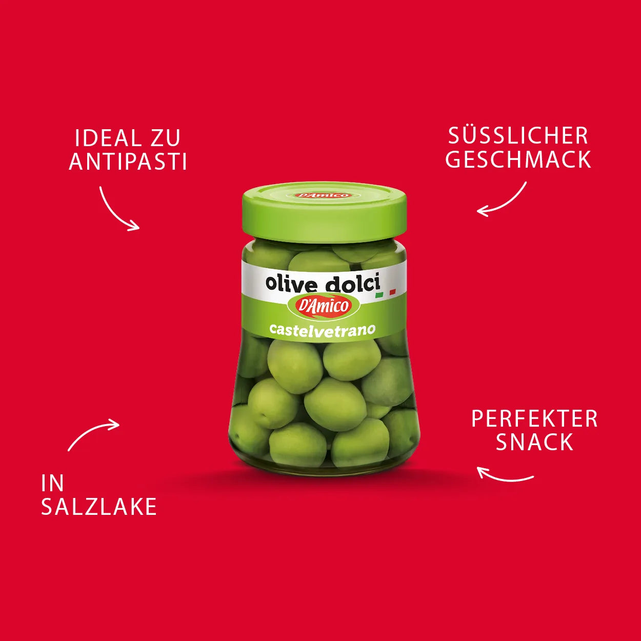 D'Amico Süße Oliven in Salzlake 300 g